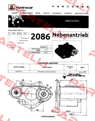 Obsolete  2086 replaced by  P82M5P10294  + 199K0300000 Hydrocar