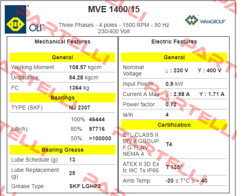 MVE 1400/15  Wam