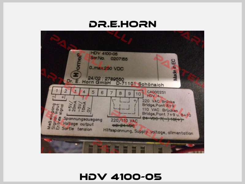 HDV 4100-05  Dr.E.Horn
