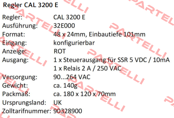 CAL32E000  Cal Controls