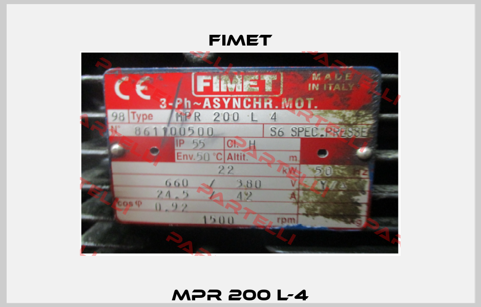 MPR 200 L-4 Fimet