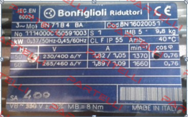 BN 71B 4 BA B5 Bonfiglioli