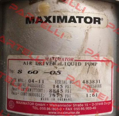 S60 / 3130.0199 Maximator