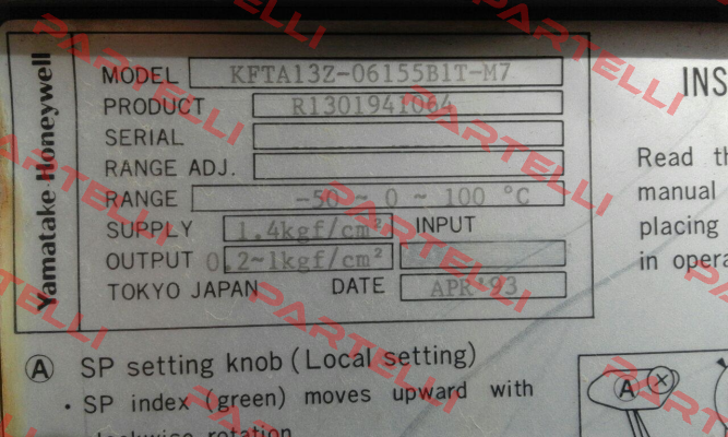 CONTROLER UNIT for KF TA13Z06155BIT-M7  Yamatake - Azbil