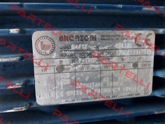 ANNO 04/12 N 0454115 COD 17902273A-313 OEM  Bronzoni