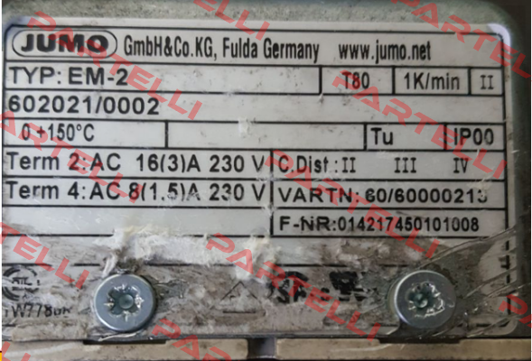 EM-2 same as 602021/0002-027-000-25-2000-40-10-00-00-000-00-6/000 Jumo
