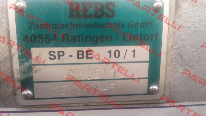 SP-BE 10  Rebs Zentralschmiertechnik