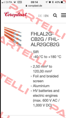 FHLAL2G-CB2G/FHL-ALR2GCB2G  35 mm2  Coroplast