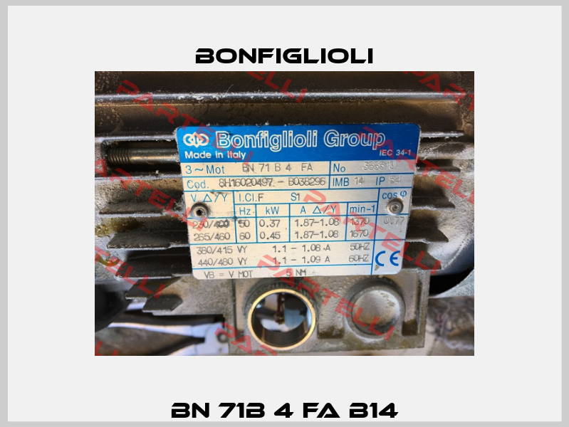 BN 71B 4 FA B14 Bonfiglioli