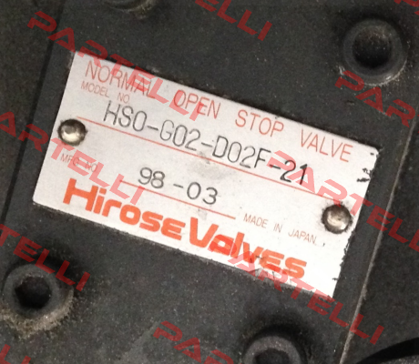 HS0-G02-D02F  Hirose Valve