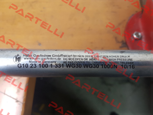 G 10 23 0100 1 0331 WG30 WG30 01000N  Hahn Gasfedern