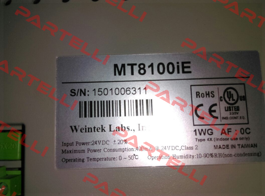 MT8100iE1WG - not available, alternative - MT8102iE  Weintek