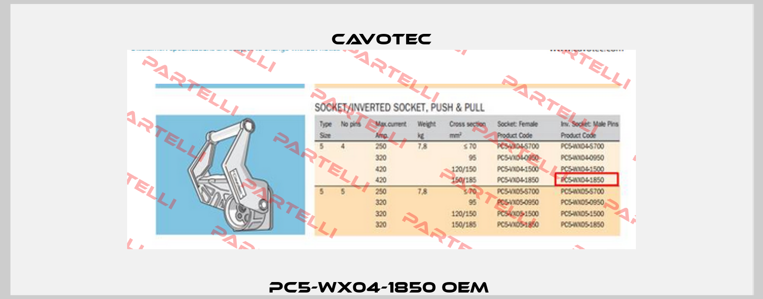 PC5-WX04-1850 OEM  Cavotec