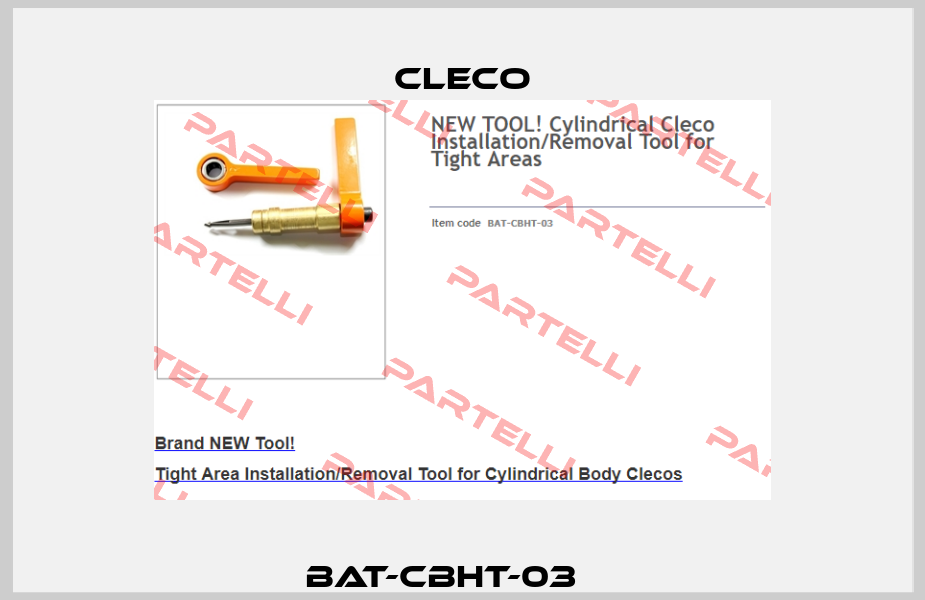 BAT-CBHT-03 	  Cleco
