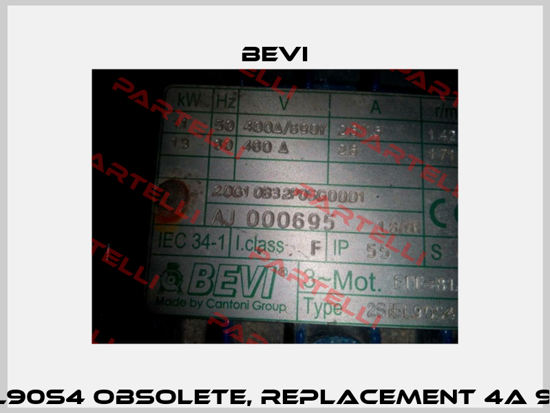 2SIEL90S4 obsolete, replacement 4A 90S-4 Bevi
