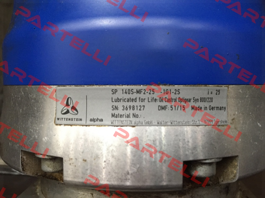 SP 140S-MF2-25-1G1-2S  Wittenstein