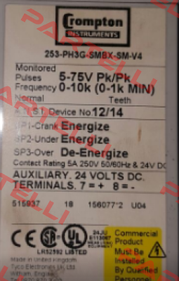 253-PH3G-SMBX-SM V4 CROMPTON INSTRUMENTS (TE Connectivity)