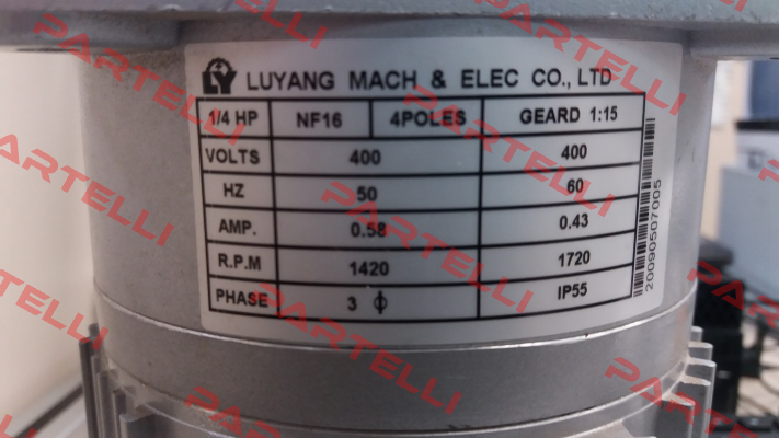 J220-200-15-U1T54-G3 Luyang Gear Motor