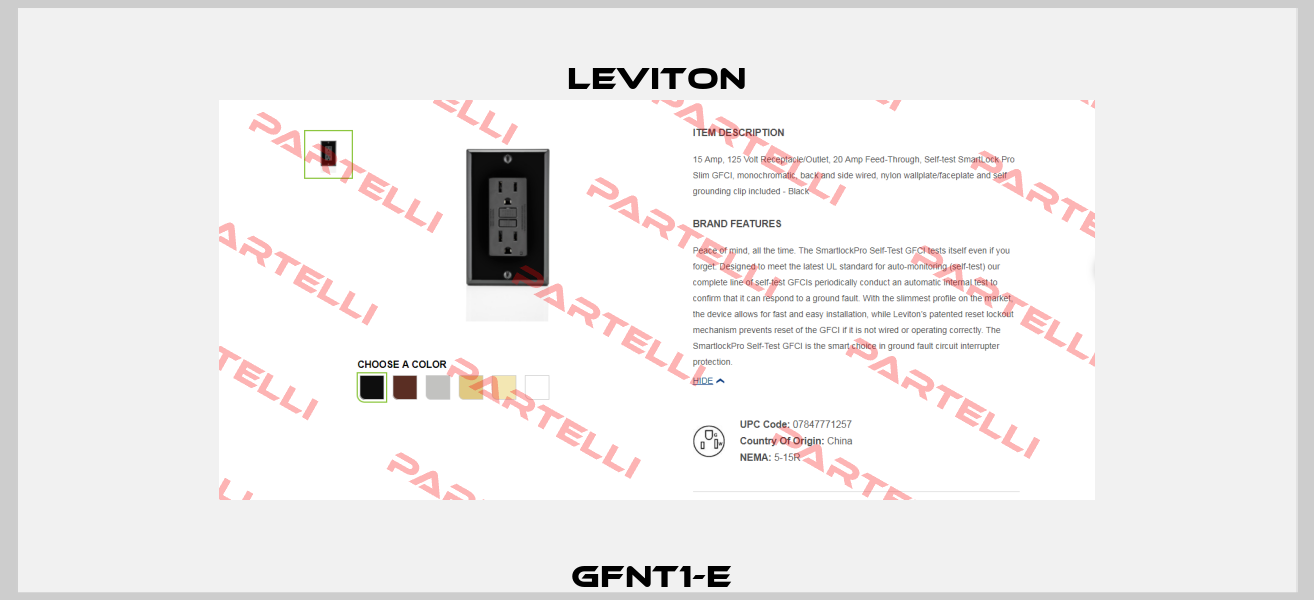 GFNT1-E  Leviton