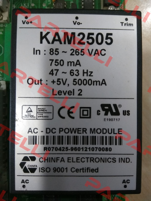 KAM 2505 obsolete (discontinued), without replacment / alternative  Chinfa Electronics