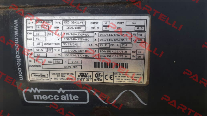 Piston for ECO 32-1L/4  Mecc Alte