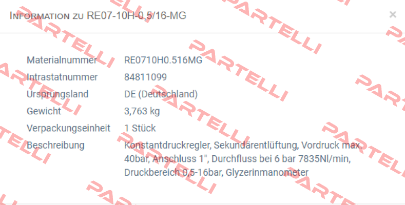 RE07-10H-0,5/16-MG  STASTO