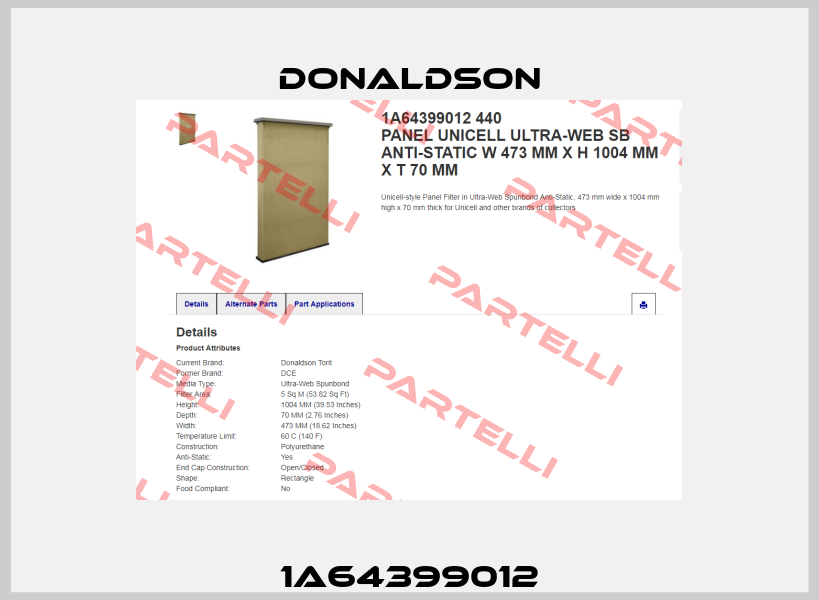 1A64399012 Donaldson