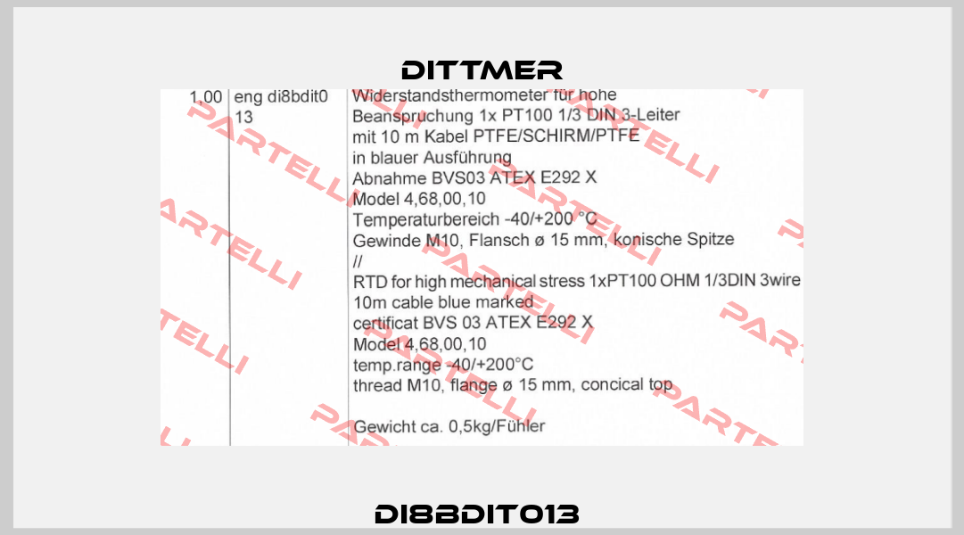 DI8BDIT013  Dittmer
