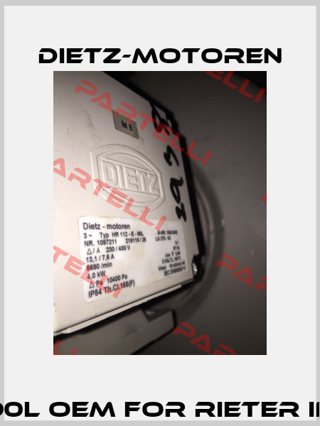 Fan for HR 112-E-90L OEM for Rieter Ingolstadt GmbH  Dietz-Motoren