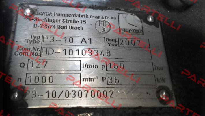 P3-10Al-40/160bar Uraca