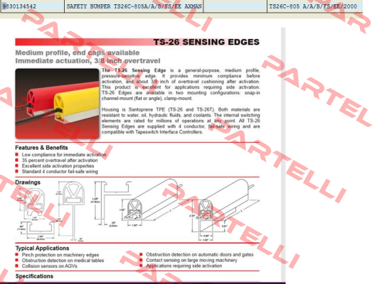  TS26C/0805/3  Tapeswitch
