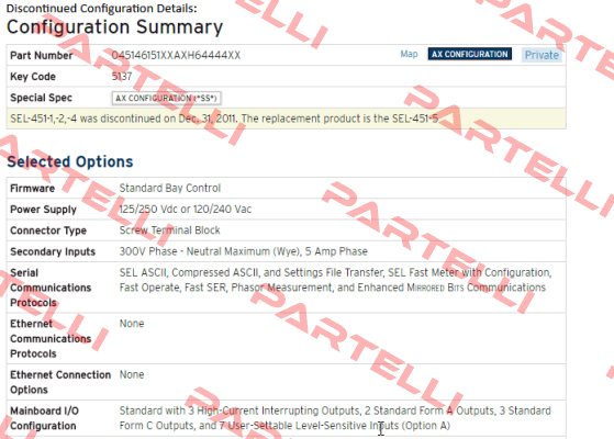045146151XXAXH64444XX discontinued, replaced by  04515615XXXX4H64444X1  Sel
