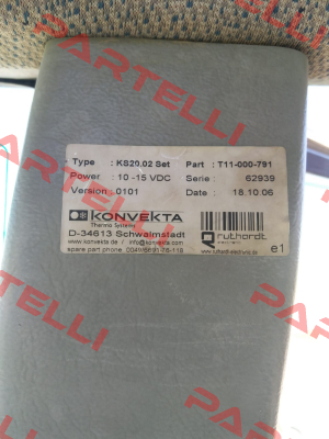 KS20.02 Set (T11-000-791) obsolete, replacement H11-004-446  Konvekta