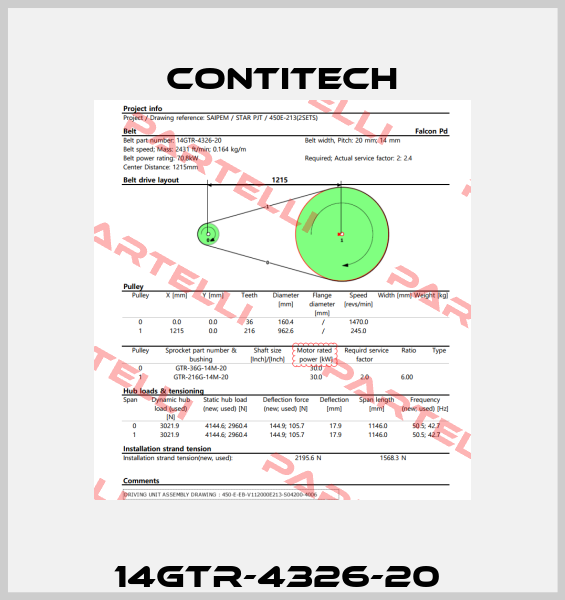 14GTR-4326-20  Contitech
