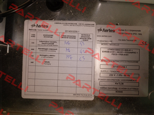 Motor for 2014003258.1  Aertesi
