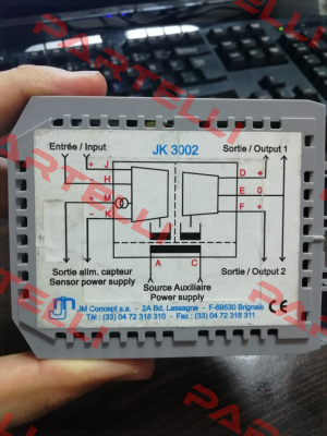 JK3002- obsolete replaced by ULCOS920D2  JM Concept