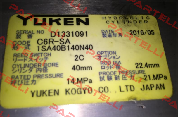 C6R-SA 1SA40B140N40 obsolete,  equivalent CBY14L-6SD40N40X52 Yuken
