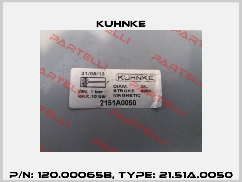 P/N: 120.000658, Type: 21.51A.0050 Kuhnke