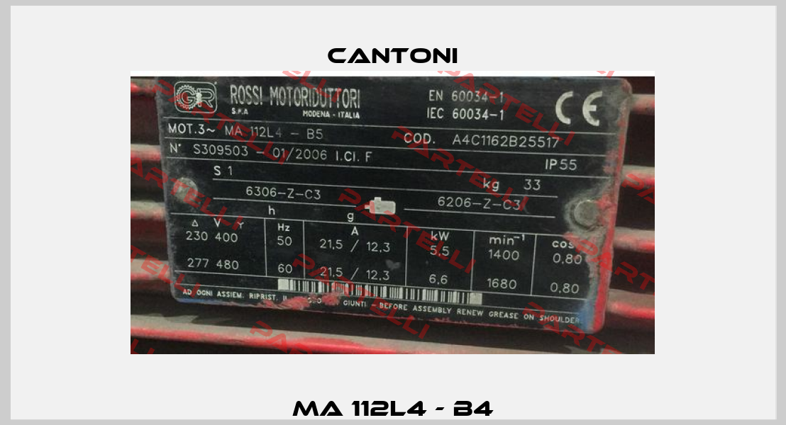 MA 112L4 - B4 Cantoni
