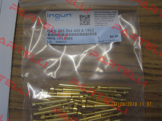 GKS-103 204 400 A 1502 Ingun