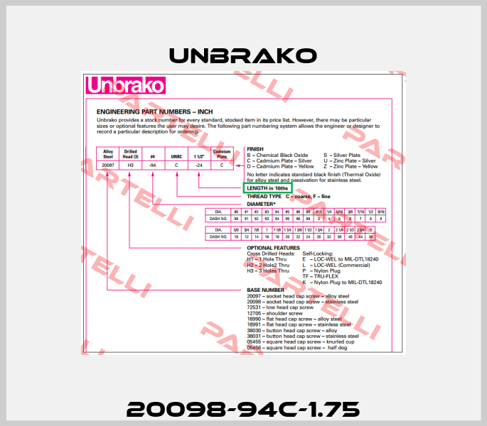 20098-94C-1.75 Unbrako