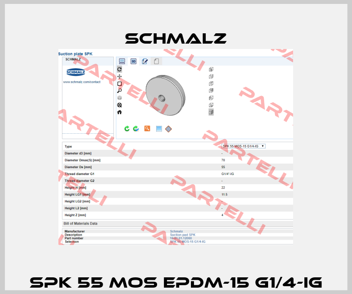SPK 55 MOS EPDM-15 G1/4-IG Schmalz