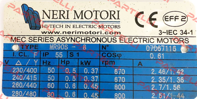 T090S 8P Neri Motori