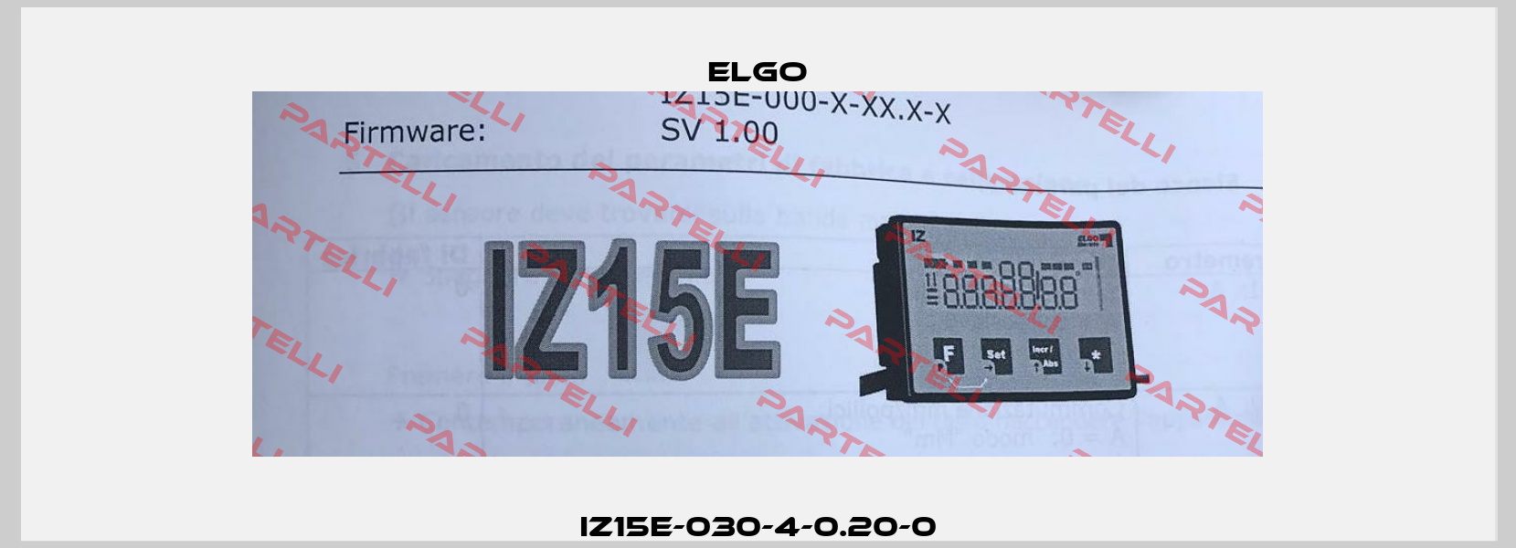 IZ15E-030-4-0.20-0 Elgo