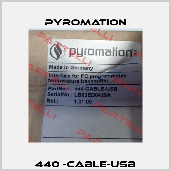 440 -Cable-USB Pyromation