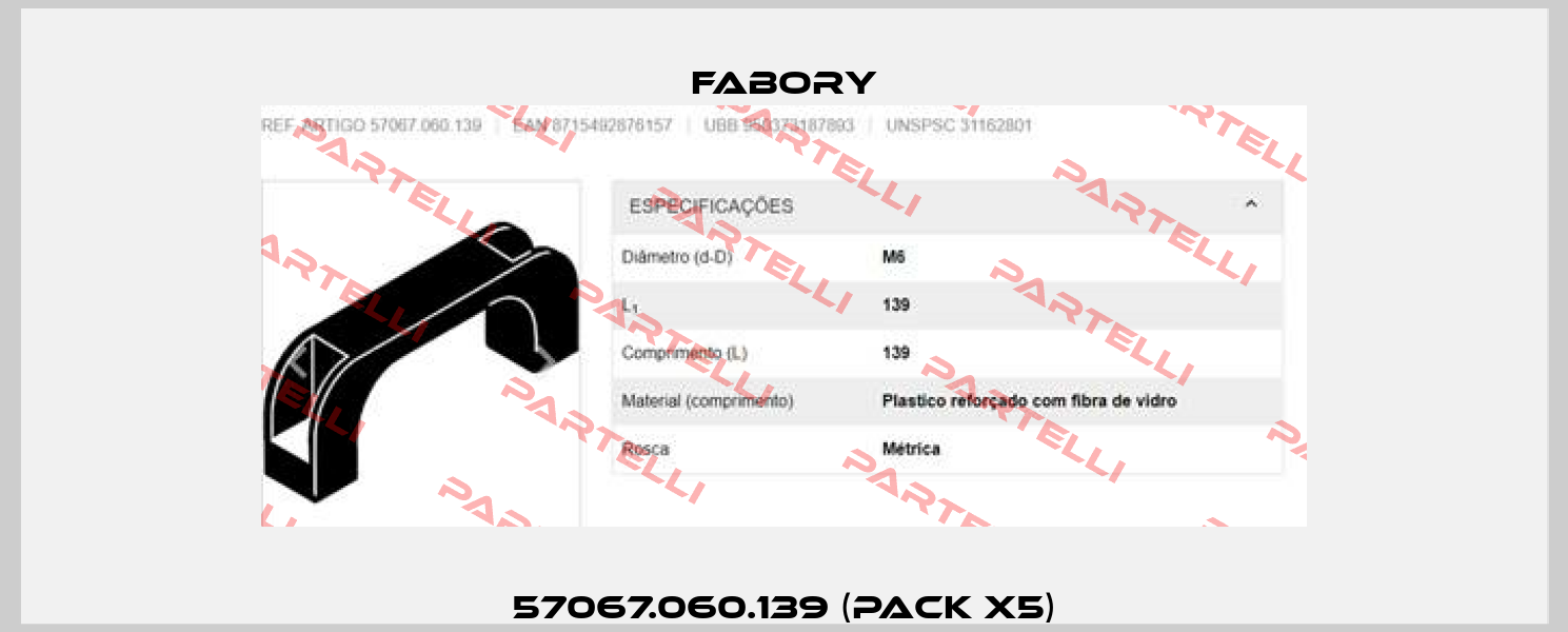 57067.060.139 (pack x5) Fabory