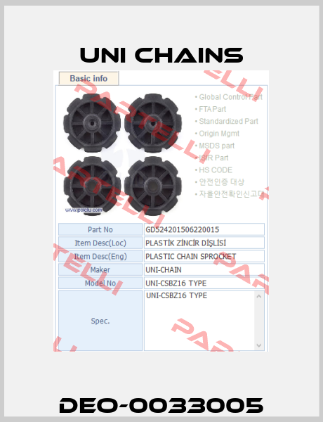 DEO-0033005 Uni Chains