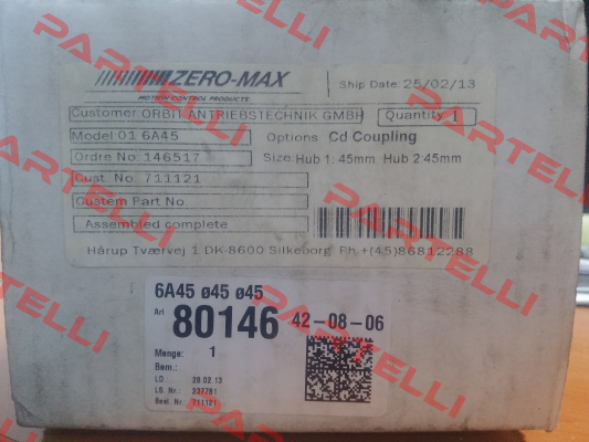 100349( bolt & nut kit short 6A45 / 6P45) ZERO-MAX