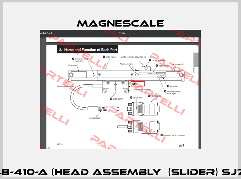 A-1548-410-A (Head Assembly  (Slider) SJ700A) Magnescale