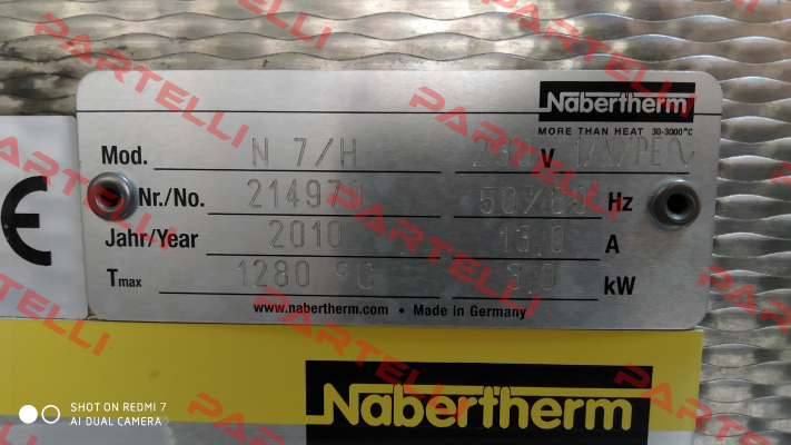 Model: N7/H  214970 Nabertherm